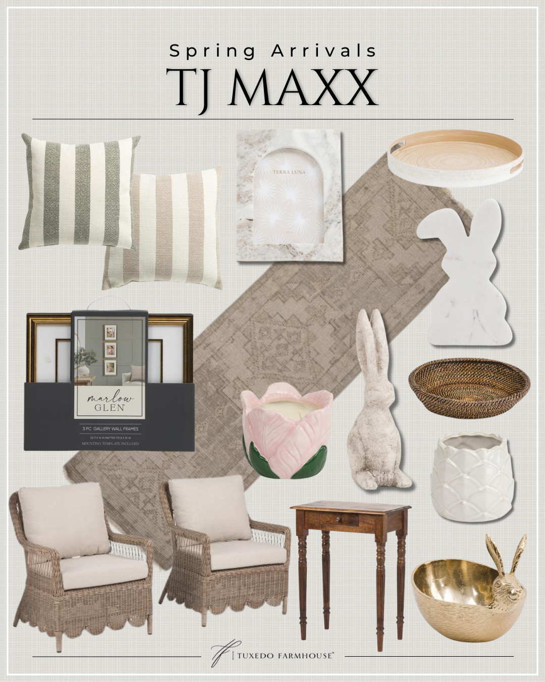 TJ Maxx - Spring Arrivals

Steep into Spring with these gorgeous TJX finds!

Seasonal, home decor, Spring, rabbits, bunnies, rugs, runners, bowls, patio furniture, accent chairs, frames, lamps, vases, trays! 

 #LTKSeasonal #LTKHome #LTKSaleAlert