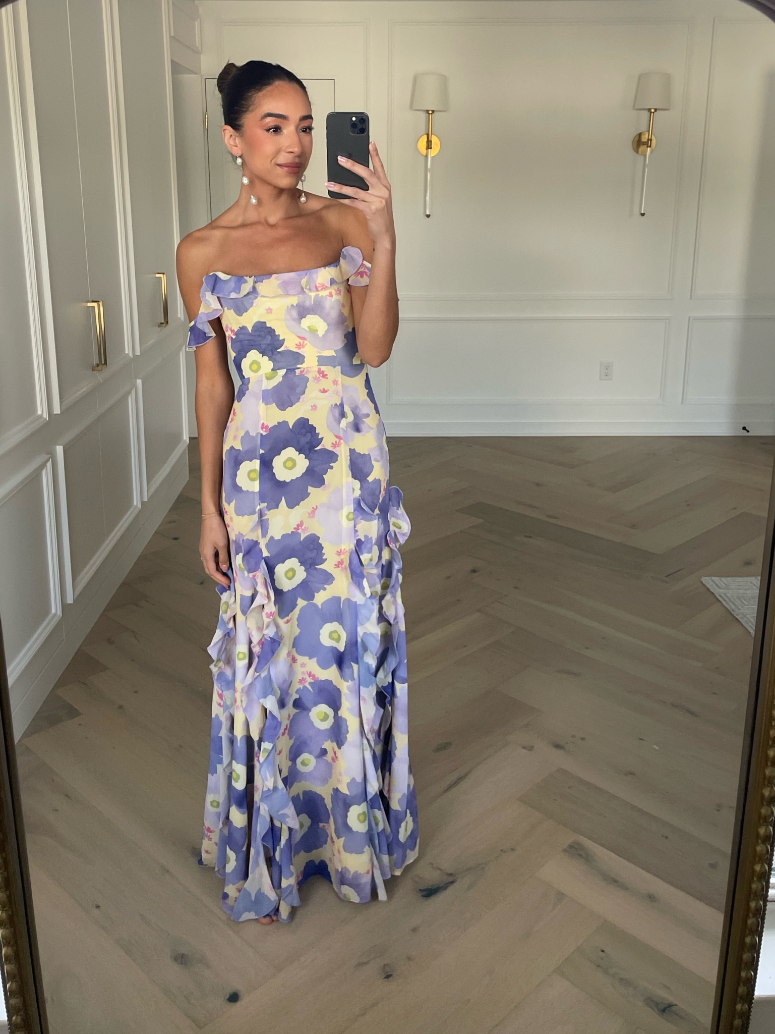 Size 2 floral wedding guest dress 💜

#LTKstyletip #LTKwedding