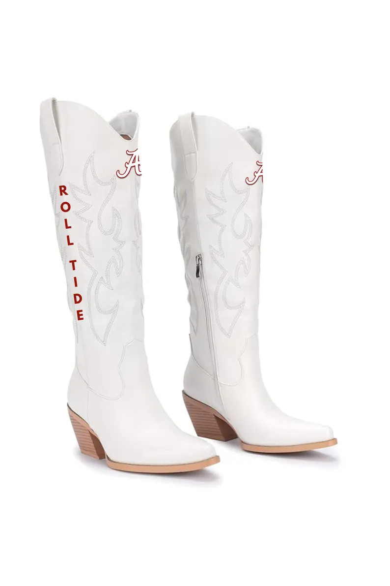 Alabama College Gameday Cowboy Boots | Football Tailgate | College Apparel | Roll Tide | Tuscaloo... | Etsy (US)