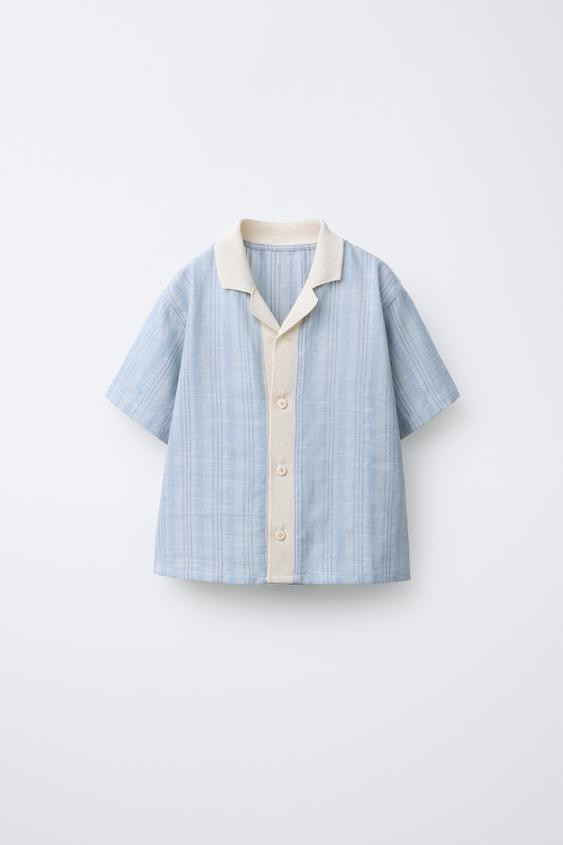 STRIPED SHIRT WITH COTTON AND LINEN | Zara US