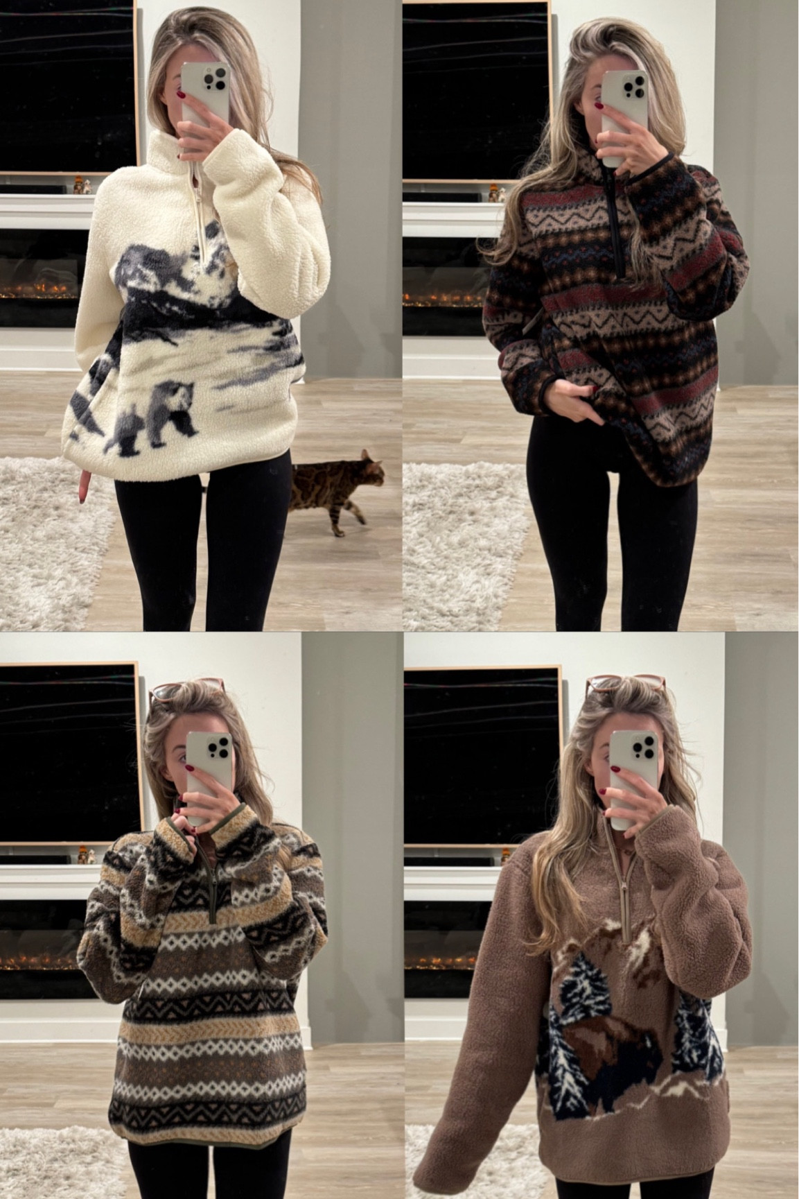 Old Navy Men’s Winter Fleece 
Wearing a SMALL!