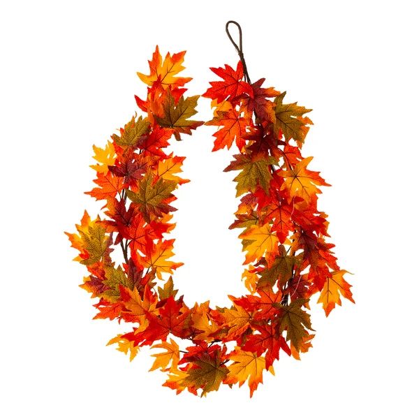 Garland 72'' in. Lighted Faux Maple Garland | Wayfair North America
