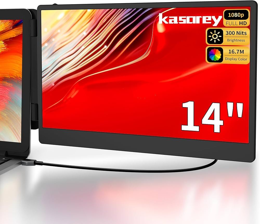 Laptop Screen Extender, 14'' FHD 1080P IPS Dual Laptop Monitor Extender Display, HDMI/USB-A/USB-C... | Amazon (US)