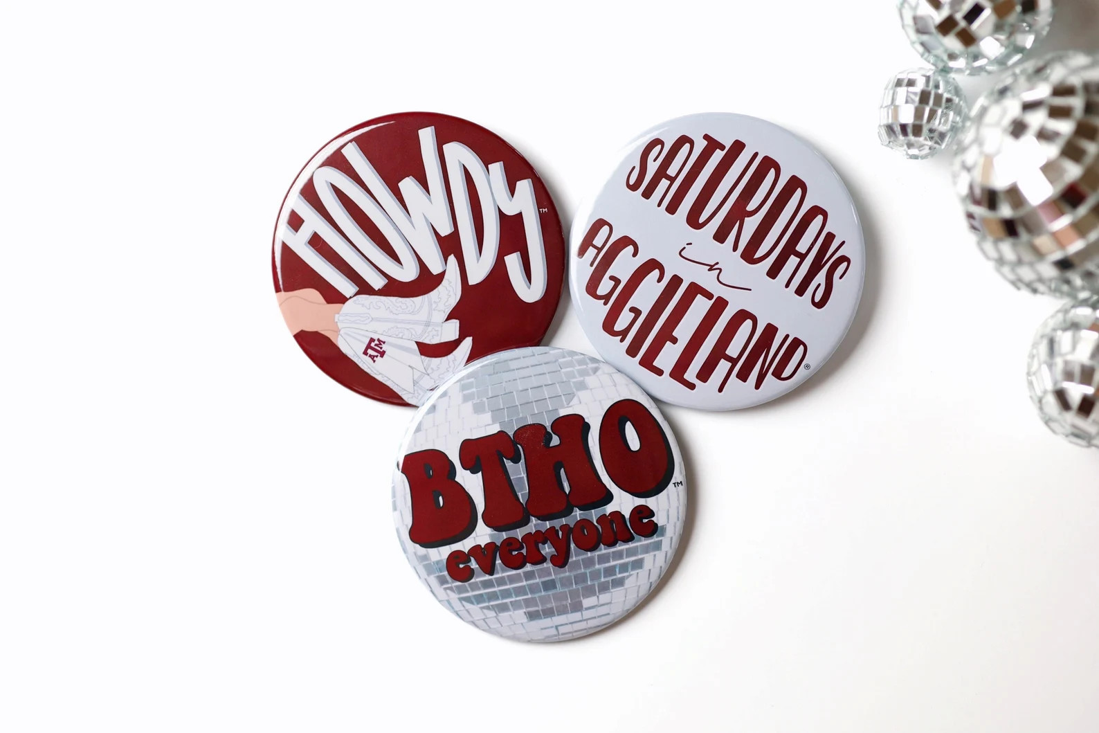 TEXAS A&M Maroon Game Day Tailgate Buttons | Game Day Pins | College Football | Tailgate Buttons ... | Etsy (US)