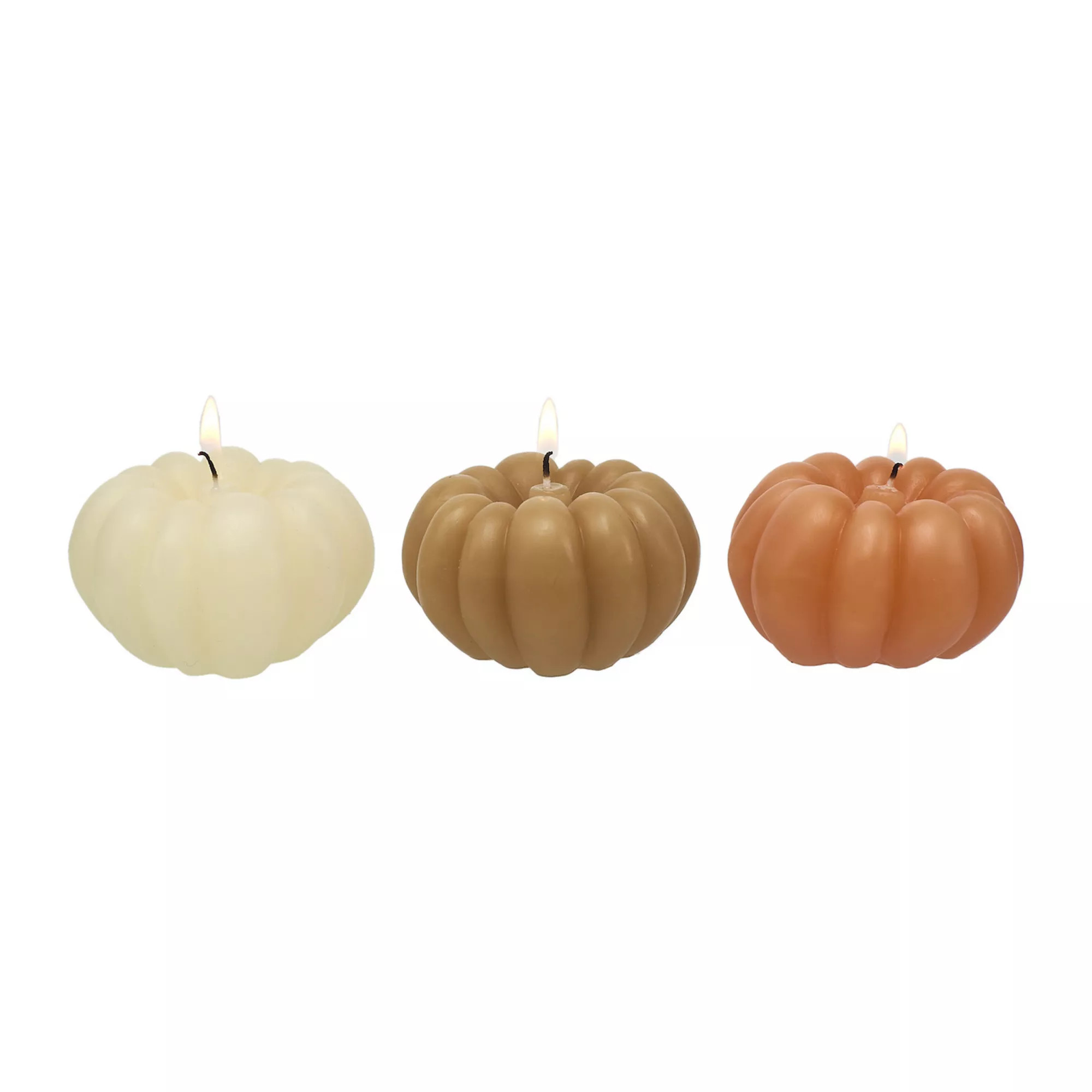 Sonoma Goods For Life® 3-pk. Pumpkin Shaped Wax Candles | Kohl's