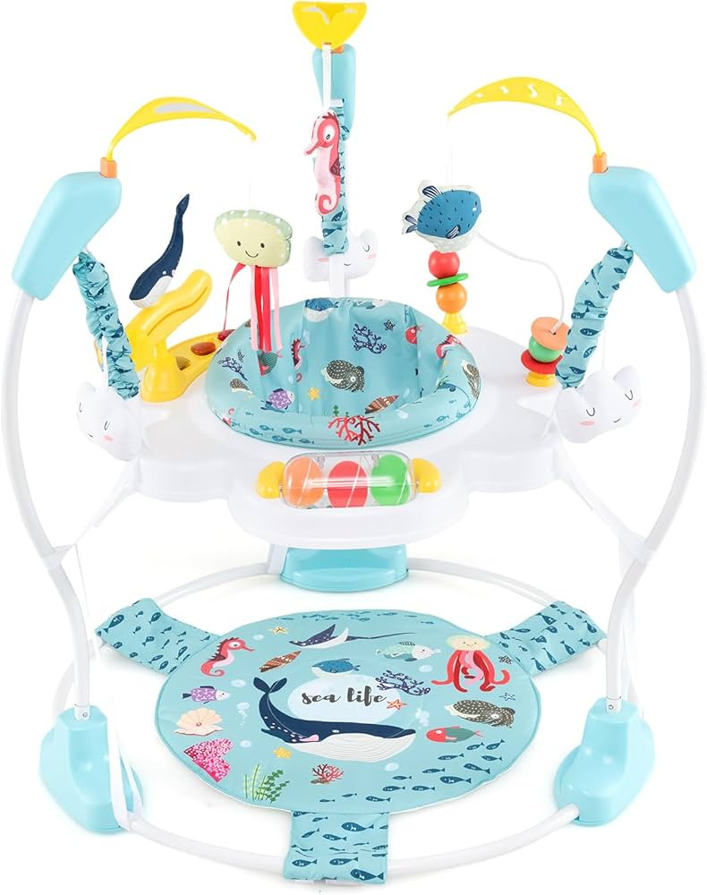 BABY JOY Baby Jumpers and Bouncers, Infant Activity Center with Music Lights Sounds, 360° Rotati... | Amazon (US)