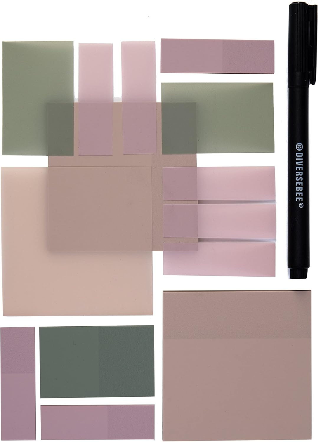 Amazon.com : DiverseBee Pastel Transparent Sticky Notes, Cute Clear Sticky Tabs, Translucent Page... | Amazon (US)
