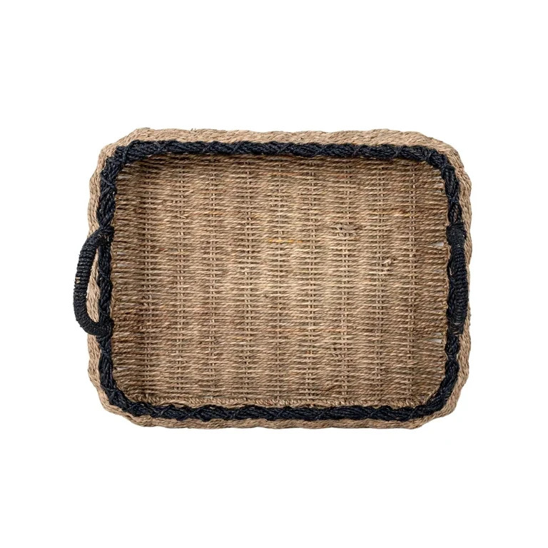 Better Homes & Gardens Handwoven Seagrass Storage Tray Basket with Handles | Walmart (US)