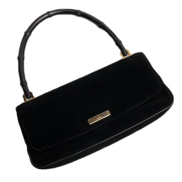 Gucci Suede Evening Bag Bamboo Style Handle Vintage | Poshmark