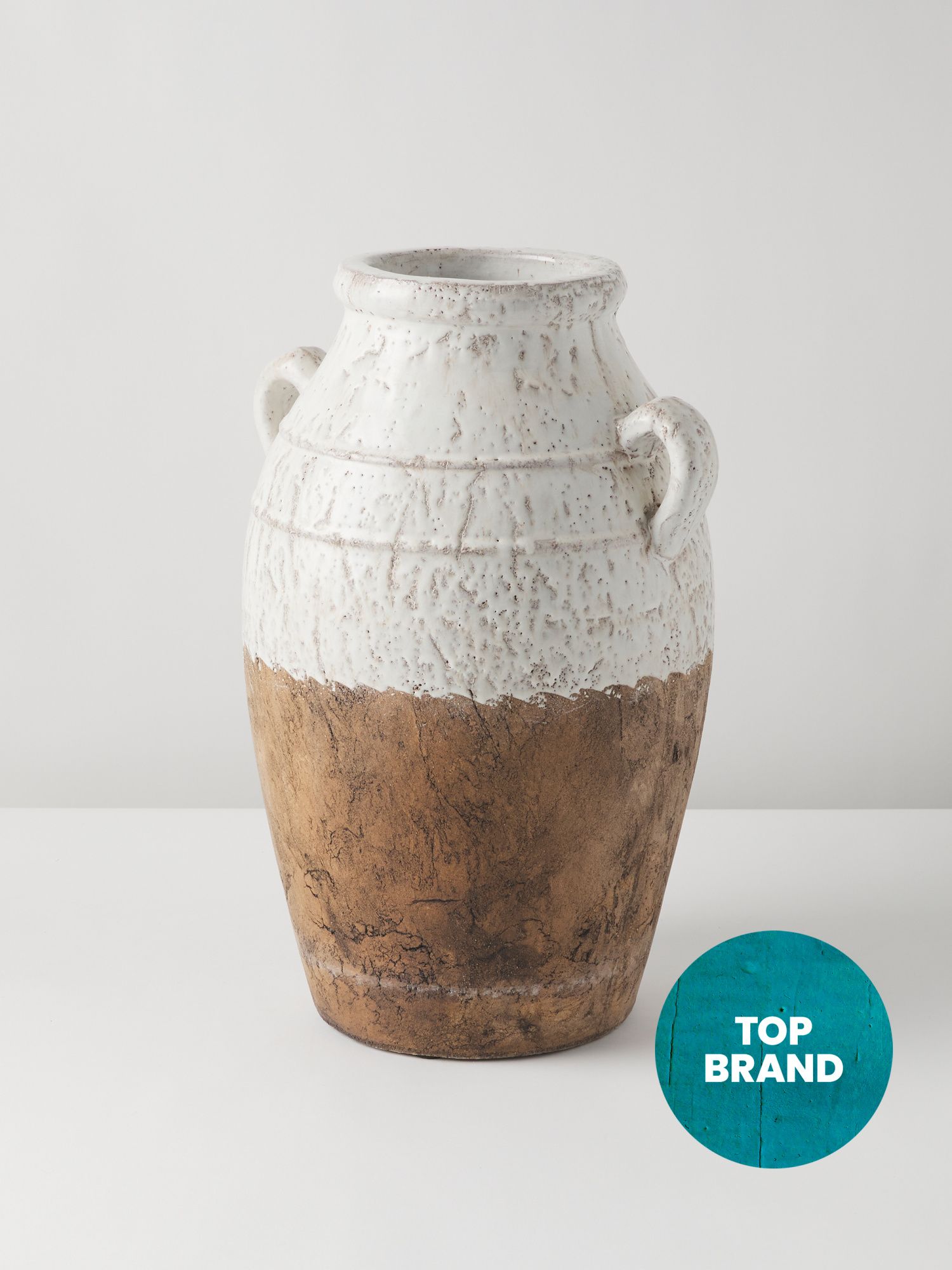 19in Terracotta Two Tone Vase | Decorative Objects | HomeGoods | HomeGoods