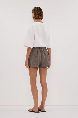 FRANKIE CHOC TWEED ELASTIC SHORT | DISSH