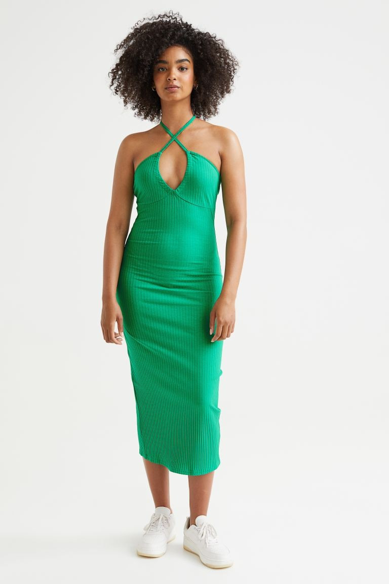 Ribbed halterneck dress | H&M (US + CA)