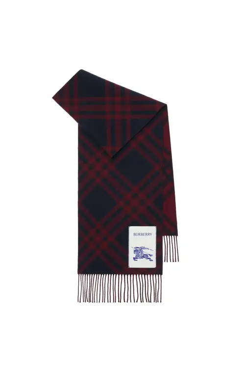 burberry Check Cashmere Scarf in Ink Blue at Nordstrom | Nordstrom