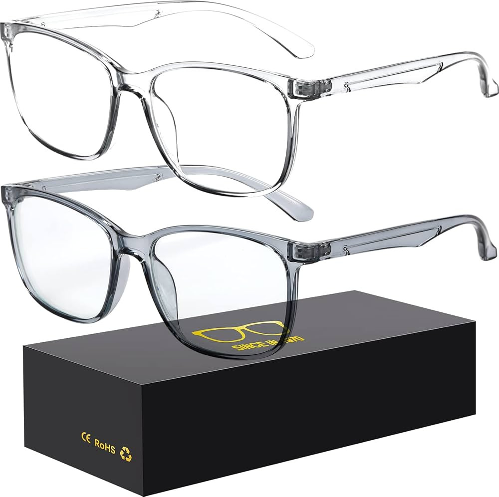 Blue-Light Blocking Glasses Computer Reading/Gaming/TV/Phones Glasses Fashion Anti Eyestrain UV G... | Amazon (US)