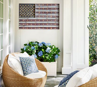 Lit Marquee American Flag | Pottery Barn (US)