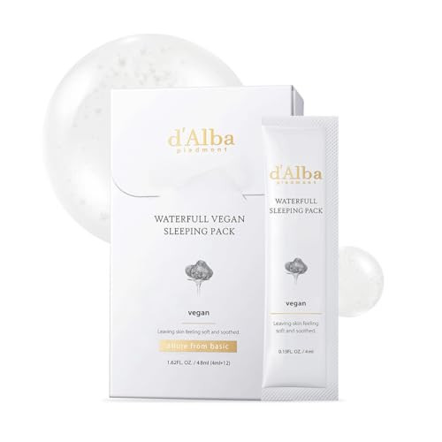 d'alba Piedmont Italian White Truffle Waterfull Vegan Sleeping Pack, Non Wash-off Overnight Face Mask, Portable Gel-type for moisture retention, Safe for sensitive skin, Korean Skin Care | Amazon (US)