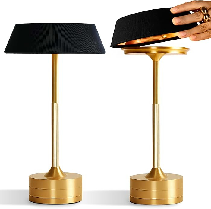 LED Cordless Table Lamp - Rechargeable Light for Home, Bedside, Kitchen - Small Dimmable Tap Ligh... | Amazon (US)