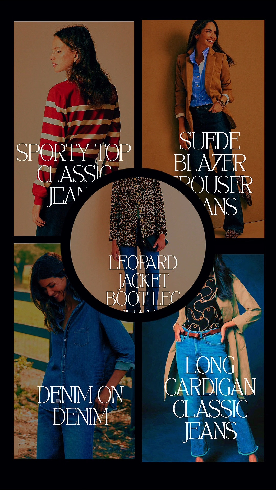 Five ways to wear denim this fall, 
🍂For a sporty look add a rugby shirt to classic jeans.  🍂For a polished look add a suede blaze. 🍂 For a relaxed weekend look go head to toe denim. 🍂 For traveling top with a long cardigan. 🍂 For an evening out a leopard blazer elevates your look.  Denim Outfits. Fall Outfits.

#LTKOver40 #LTKTravel #LTKSeasonal