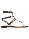 Click for more info about Rockstud Calfskin Flat Flip-Flop Sandals