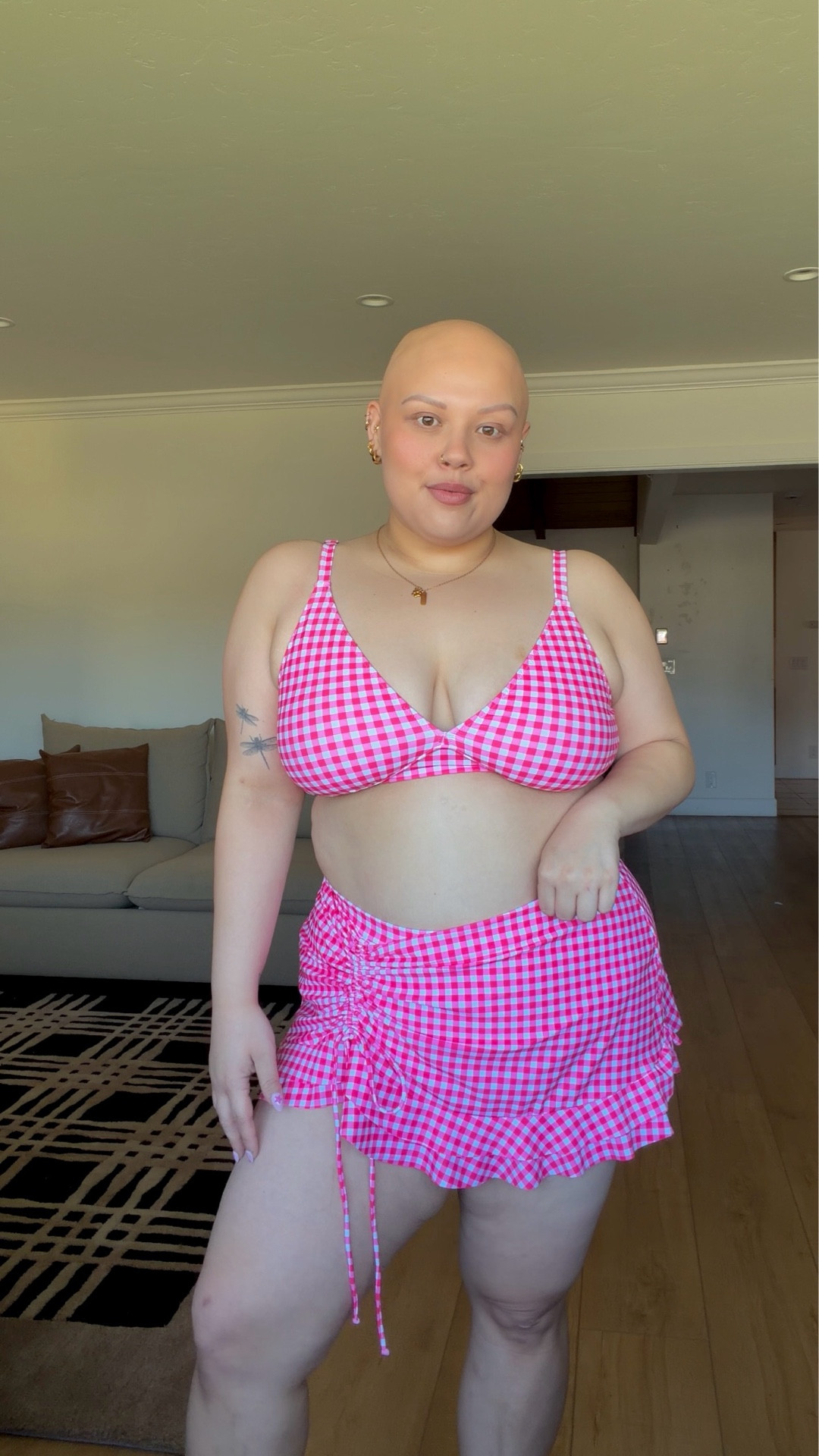 wearing size XL and my normal size is 16 for reference 🩷👙🏖️ 

plus size swimsuit, summer swim skirt, swim skort, gingham swimsuit, summer outfit inspiration, modest swimwear, apron belly friendly 

#LTKPlusSize #LTKSeasonal #LTKSwim