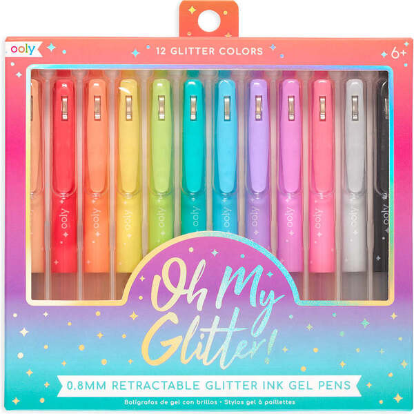 Oh My Glitter! Gel Pens - Set of 12 | Maisonette