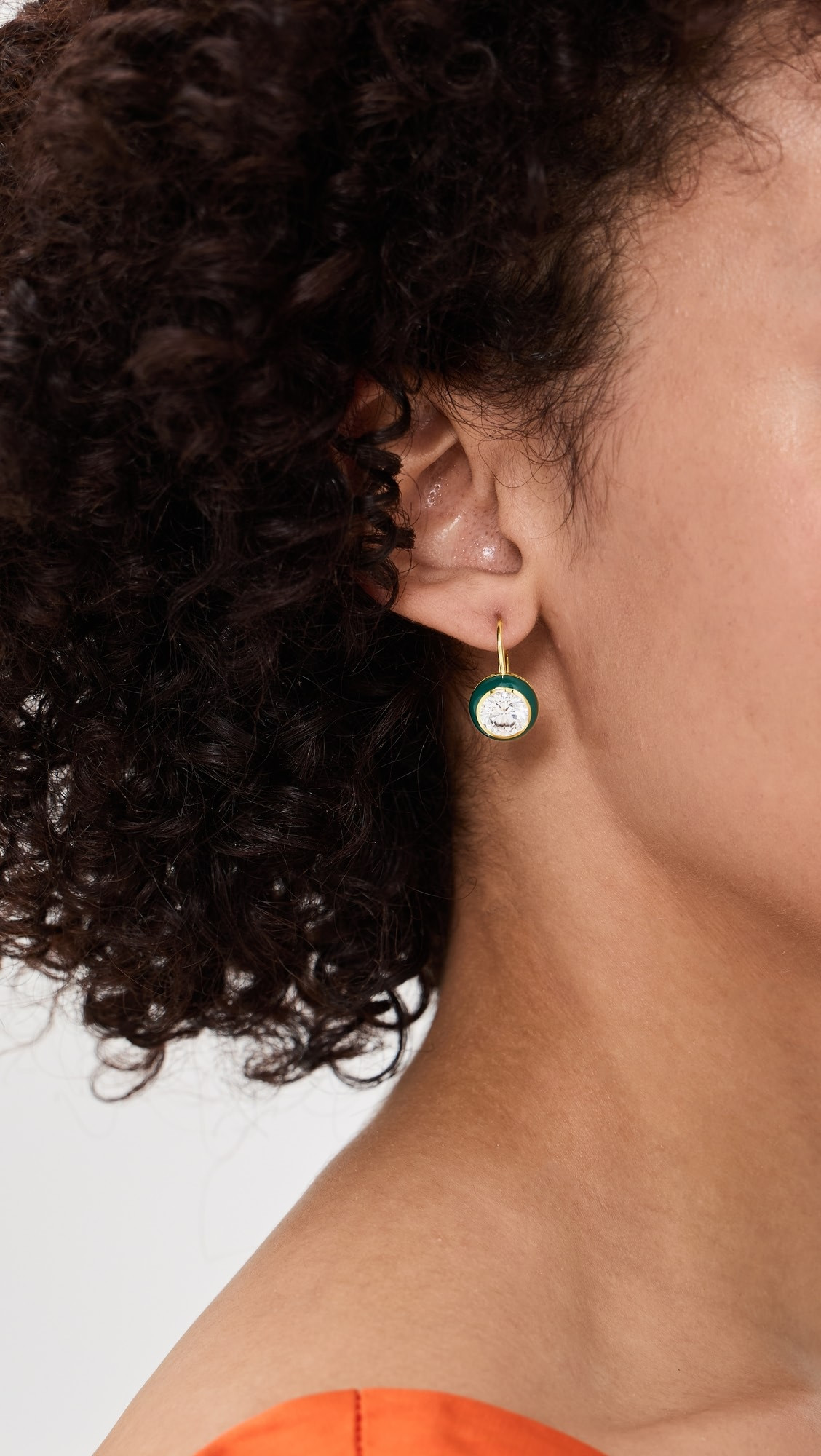 Enamel Bezel Drop Earrings | Shopbop