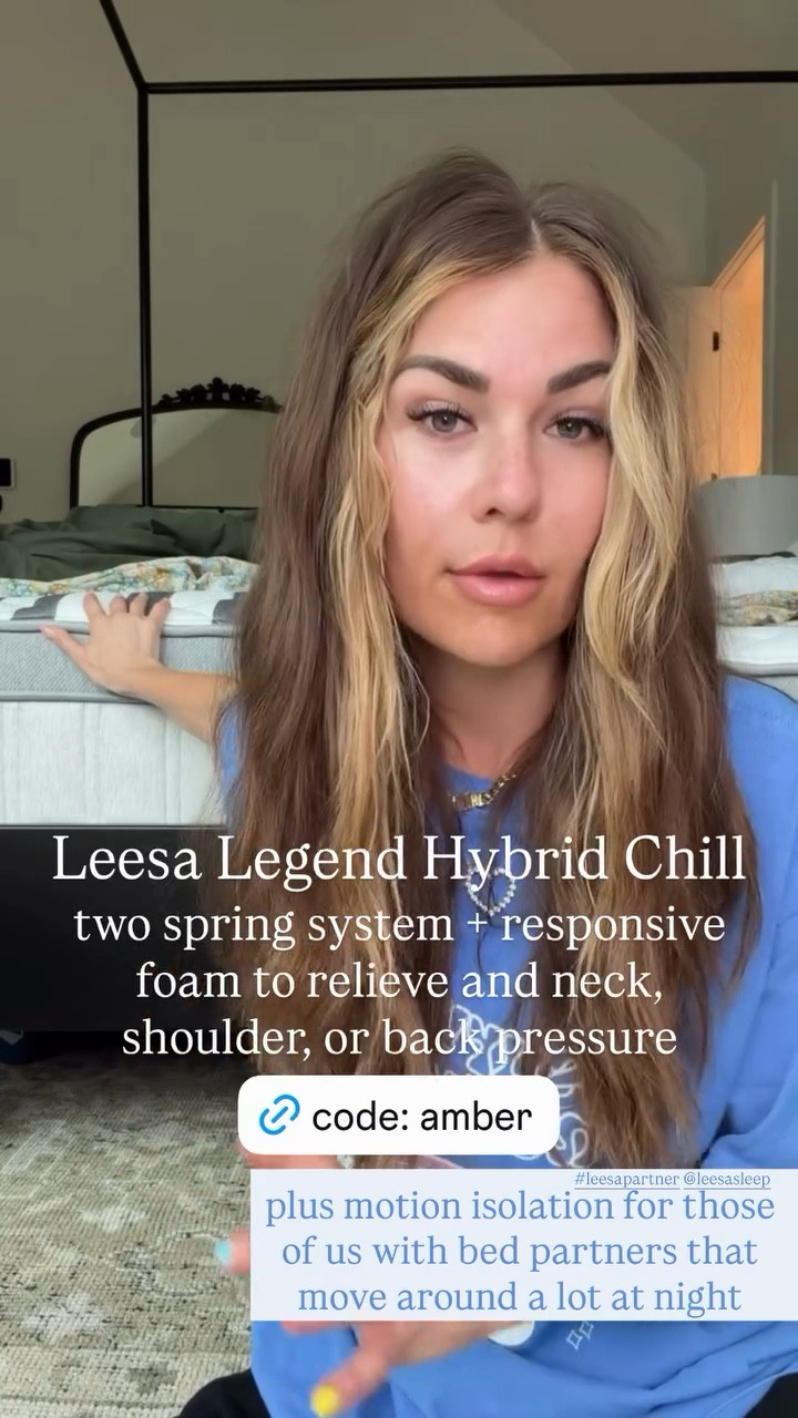 Leesa Legend Hybrid Chill two spring system + responsive foam to relieve and neck, shoulder, or back pressure plus motion isolation for those of us with bed partners that move around a lot at night  #leesapartner @leesasleep