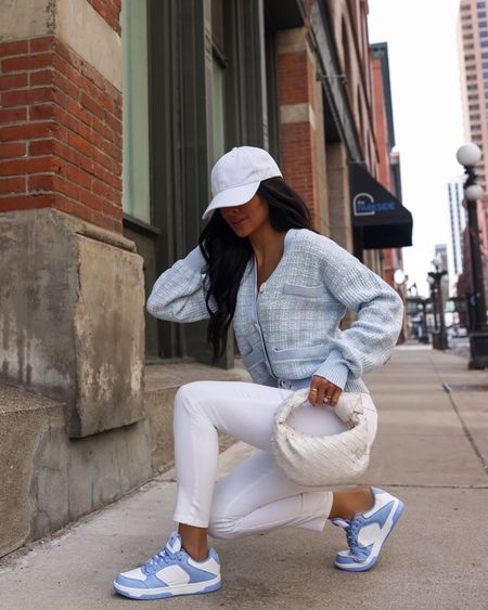 Walmart spring outfit ideas
Blue and white cardigan wearing an XS
White denim wearing a 0
Blue and white sneakers run TTS 
@walmartfashion #WalmartFashion #WalmartPartner

#LTKunder50 #LTKunder100 #LTKshoecrush