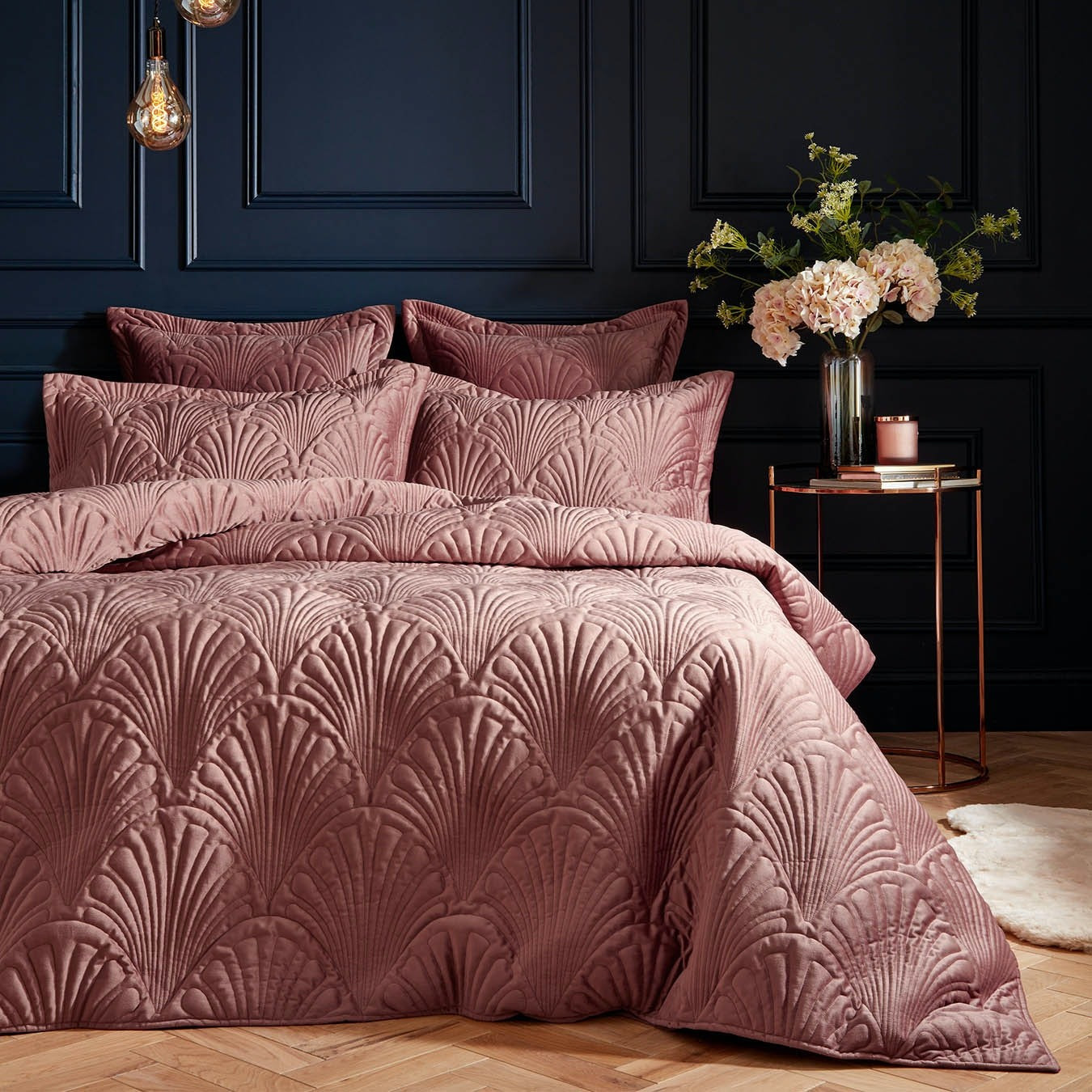 Palmeria Quilted Duvet Set - Blush | Fy! (UK)