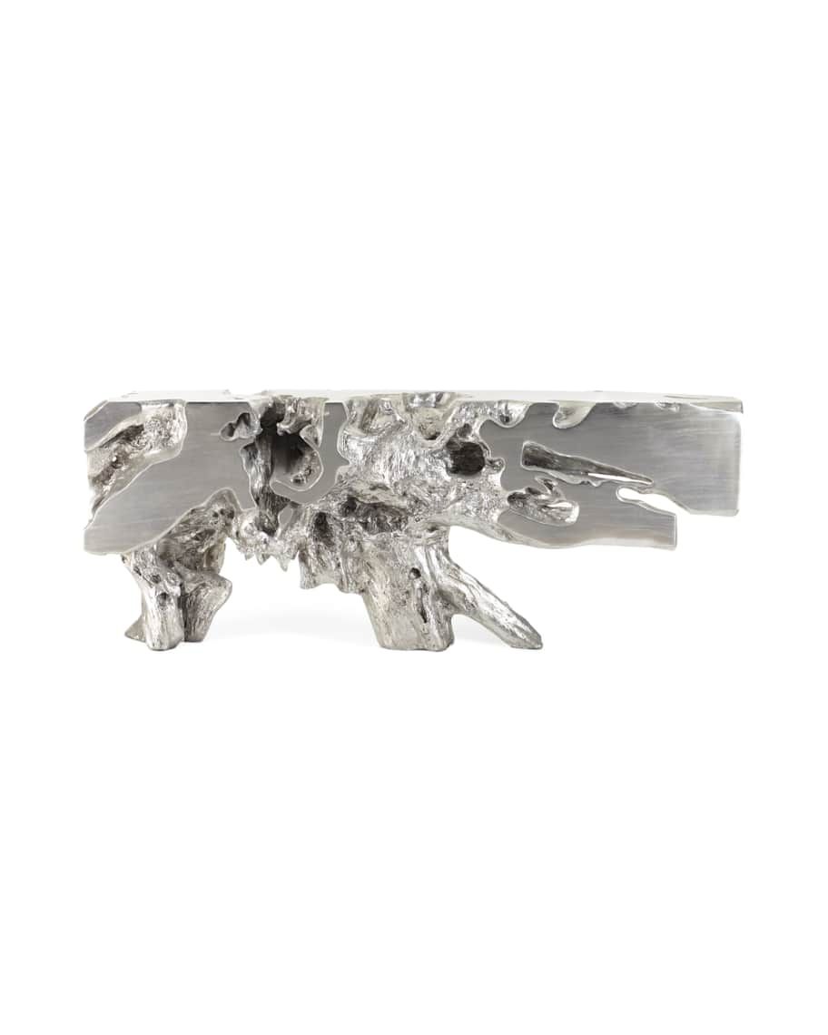 The Phillips Collection Freeform Silver Leaf Console Table | Neiman Marcus