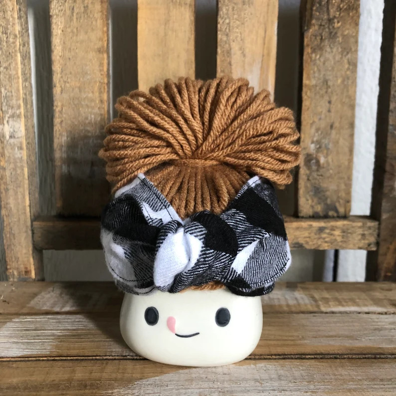 Marshmallow mug hat : plaid bum | Etsy (US)