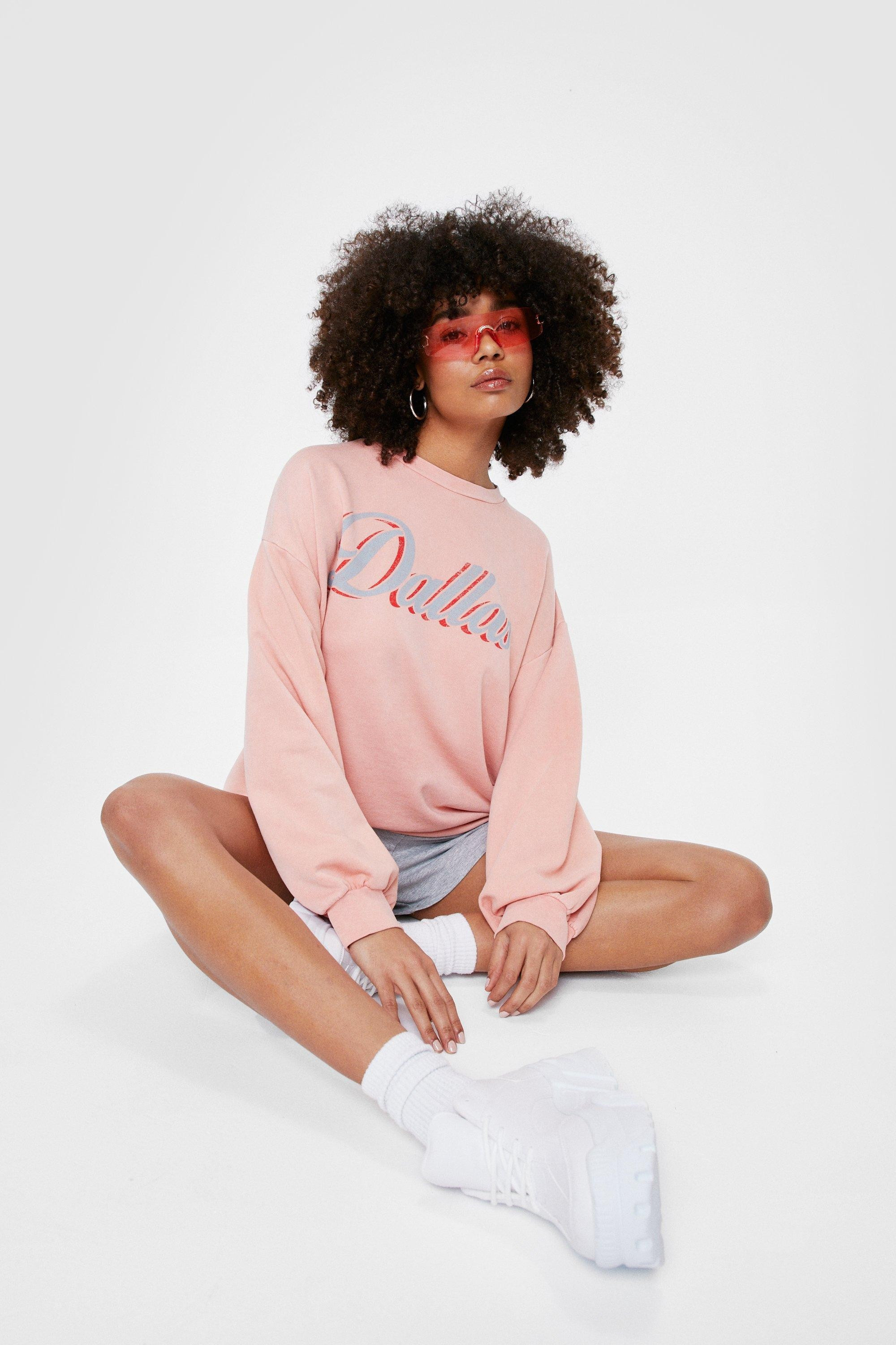 Dallas Graphic Acid Wash Sweatshirt | Nasty Gal (US)
