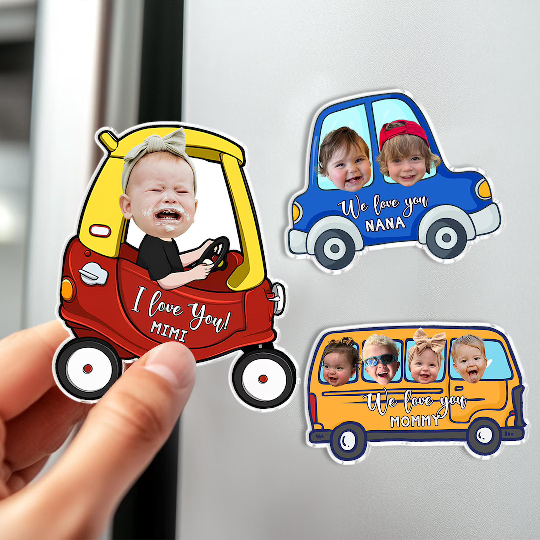 Personalized Kids Photo Fridge Magnet, Keychain: Custom Grandma/mom/grandpa/dad Gift - Etsy | Etsy (US)