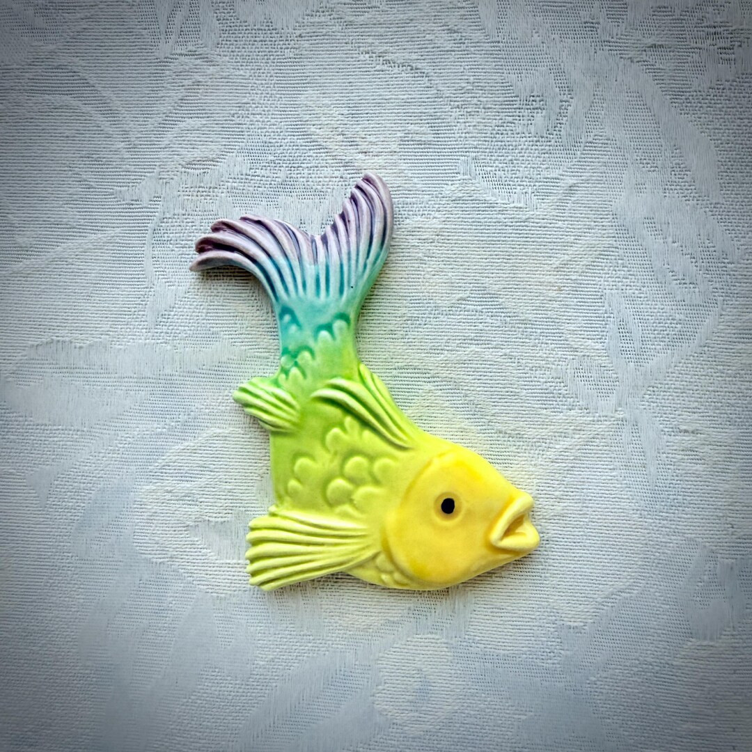 Rainbow Ceramic Koi, Hand Painted Art Tile, Garden Mosaic Supply | Etsy (Global)