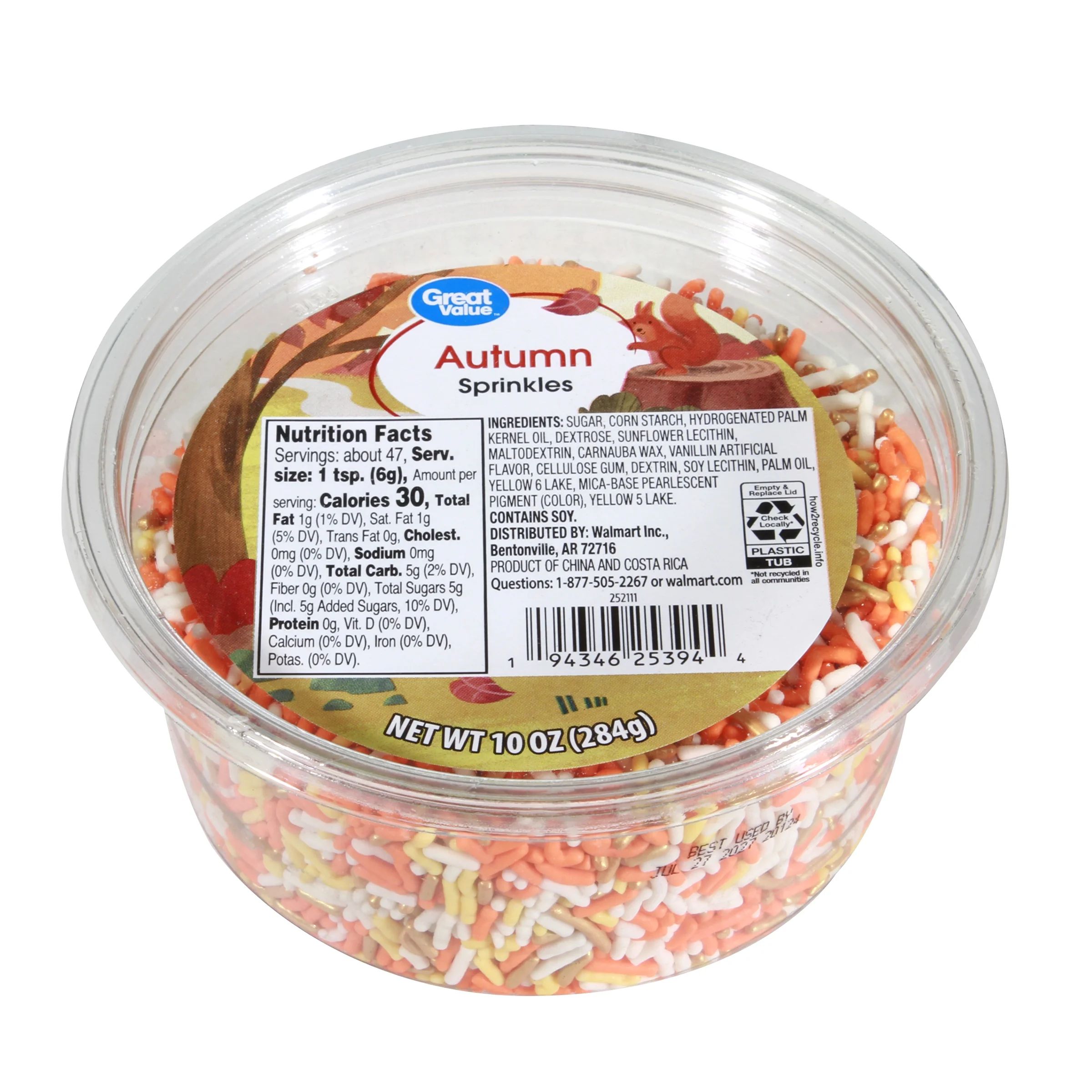 Great Value Autumn Sprinkles, 10 oz - Walmart.com | Walmart (US)