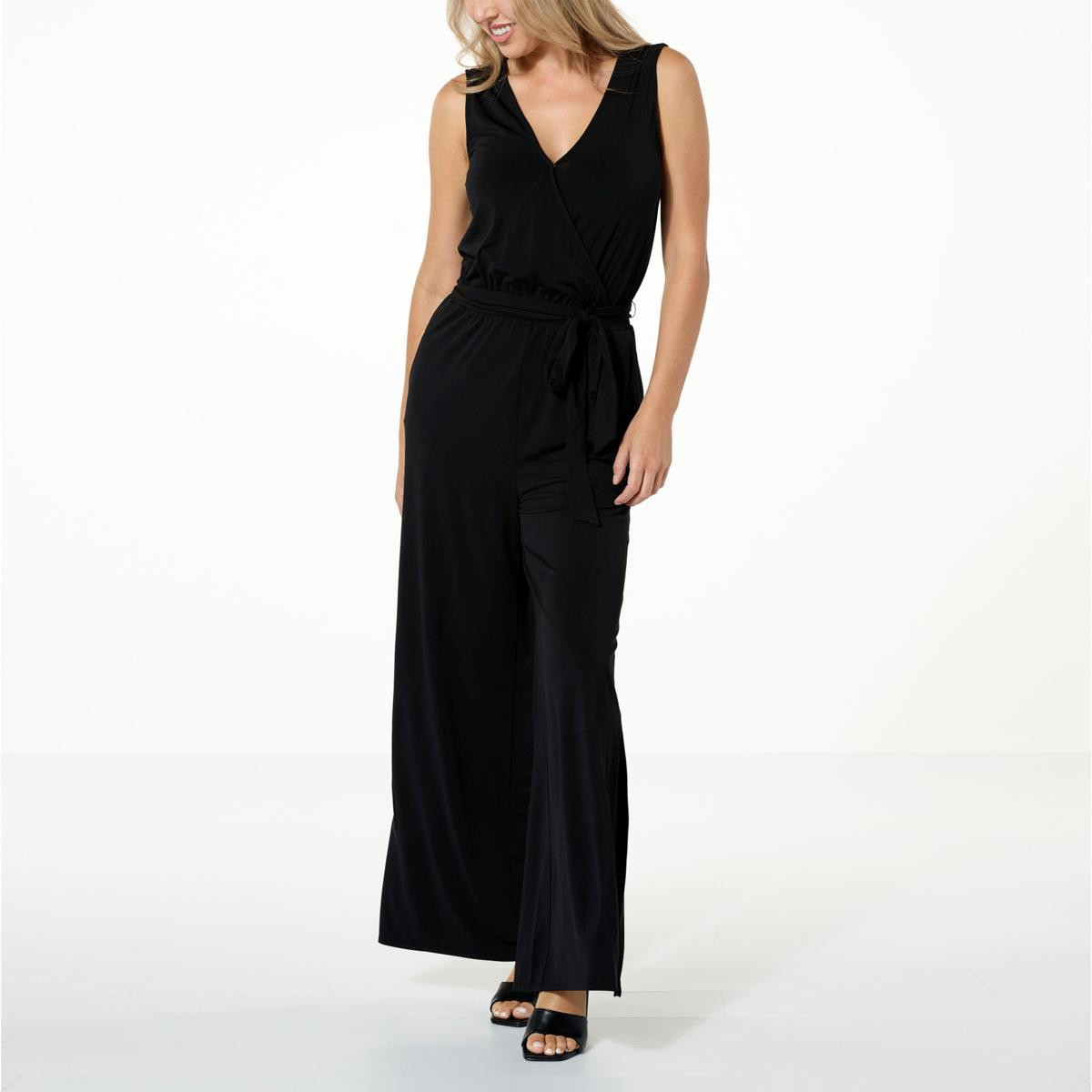 C Wonder by Christian Siriano Wide Leg Knit Jumpsuit | HSN