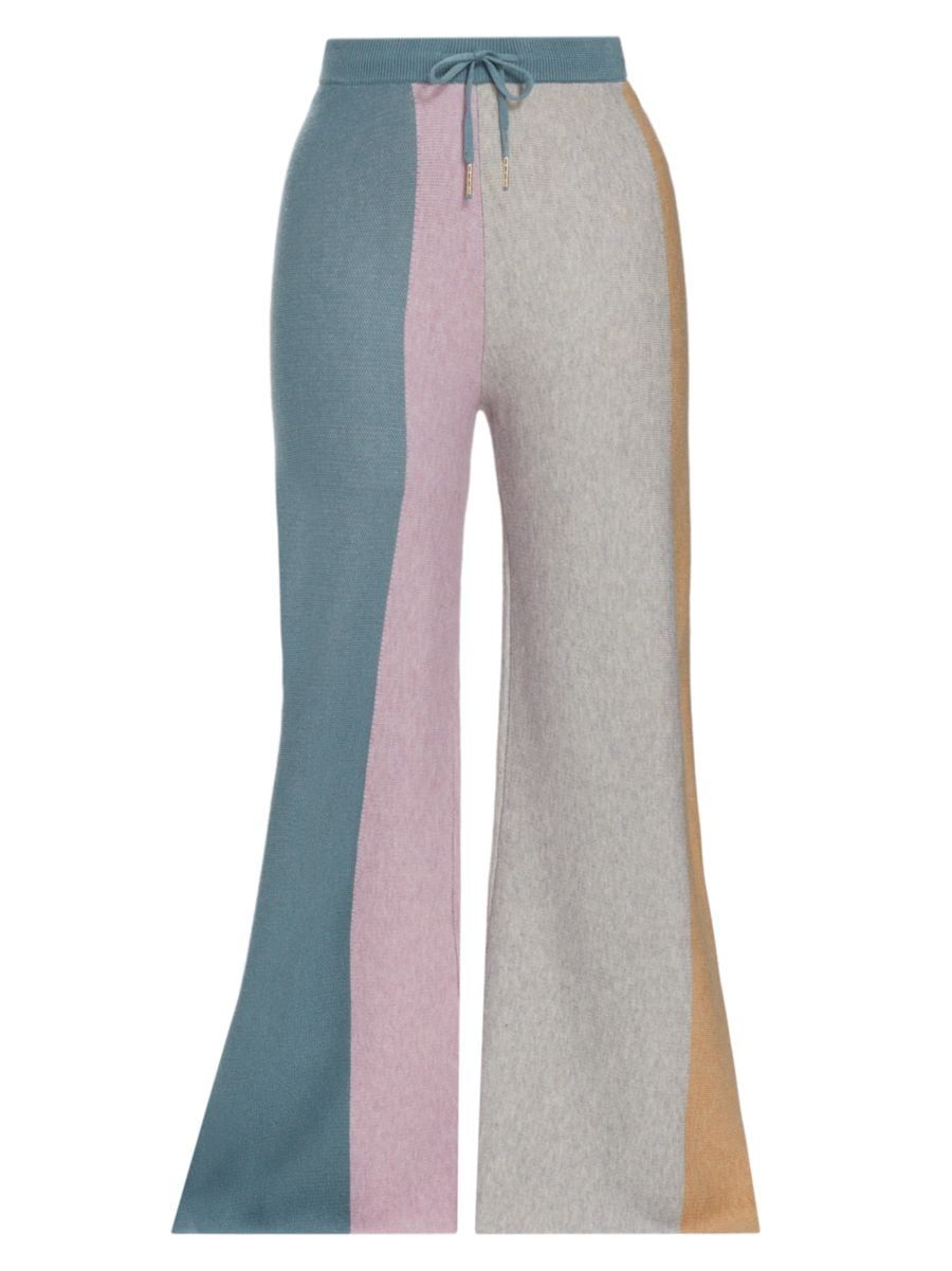 Colorblock Wide-Leg Knit Pants | Saks Fifth Avenue