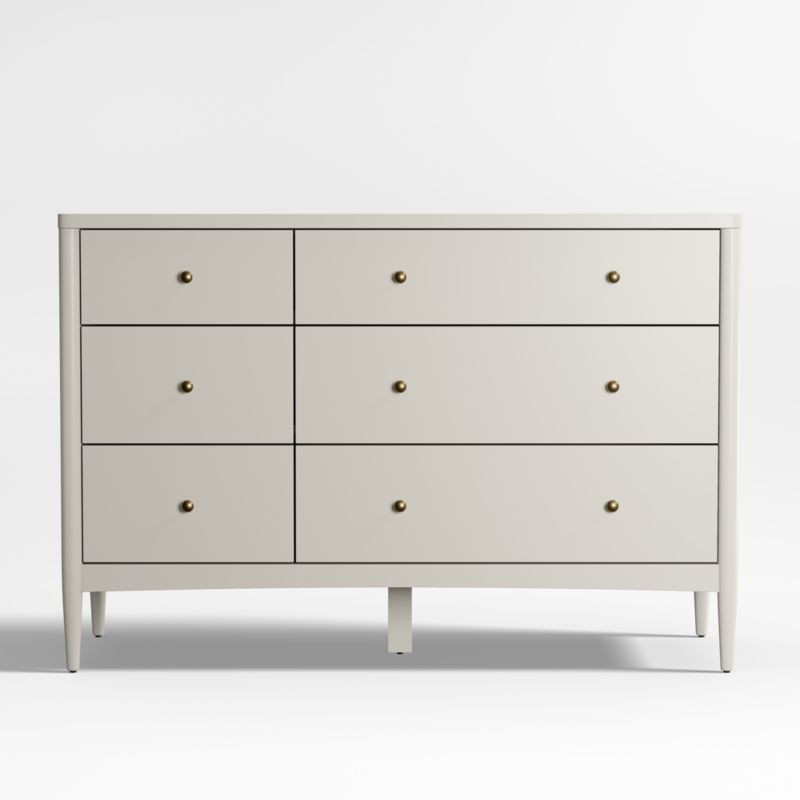 Hampshire Cozy Grey Wood 6-Drawer Kids Dresser + Reviews | Crate & Kids | Crate & Barrel