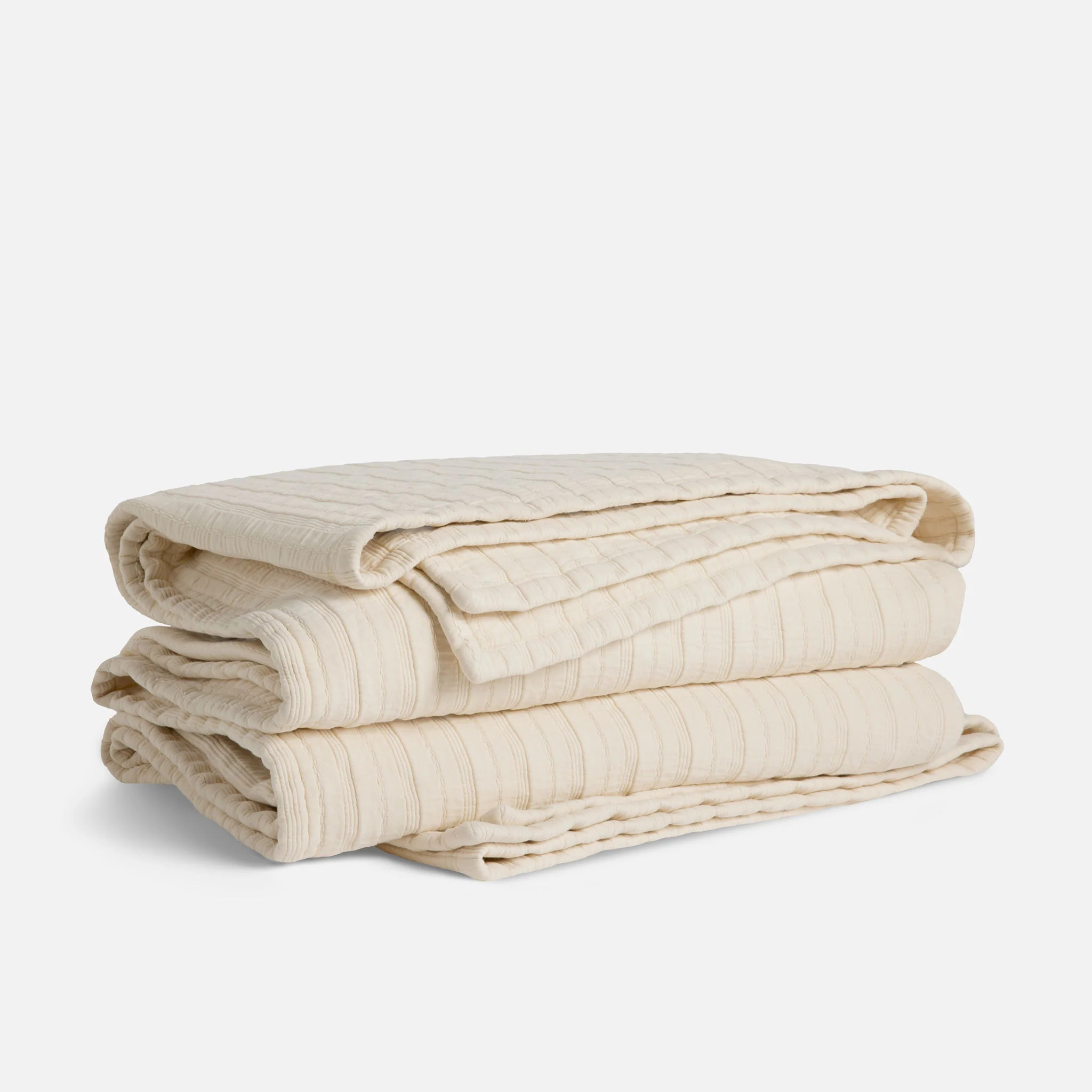 Brooklinen Organic Cotton Quilt size Full/Queen in Vanilla | Brooklinen