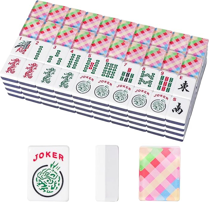 Set of American Mahjong Tiles, 166 Premium Acrylic Tiles with Colorful Prints(1.2”,Tiles Only S... | Amazon (US)