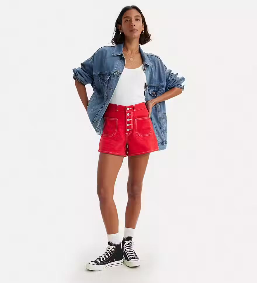 80s Mom Patch Pocket Women's Shorts - Red | Levi's® US | LEVI'S (US)