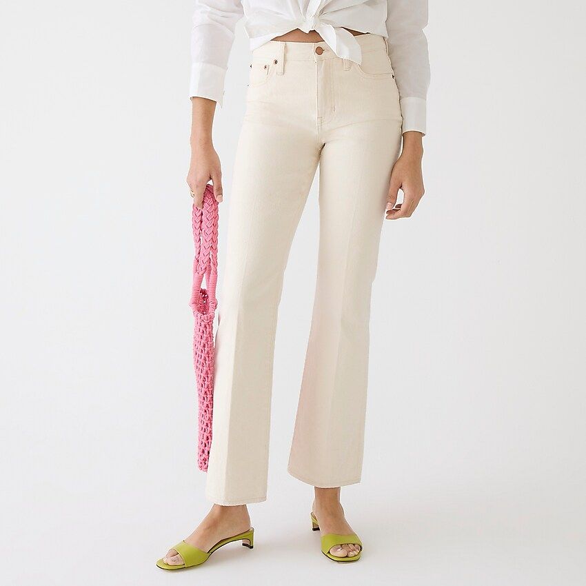 Full-length demi-boot jean in ecru | J.Crew US