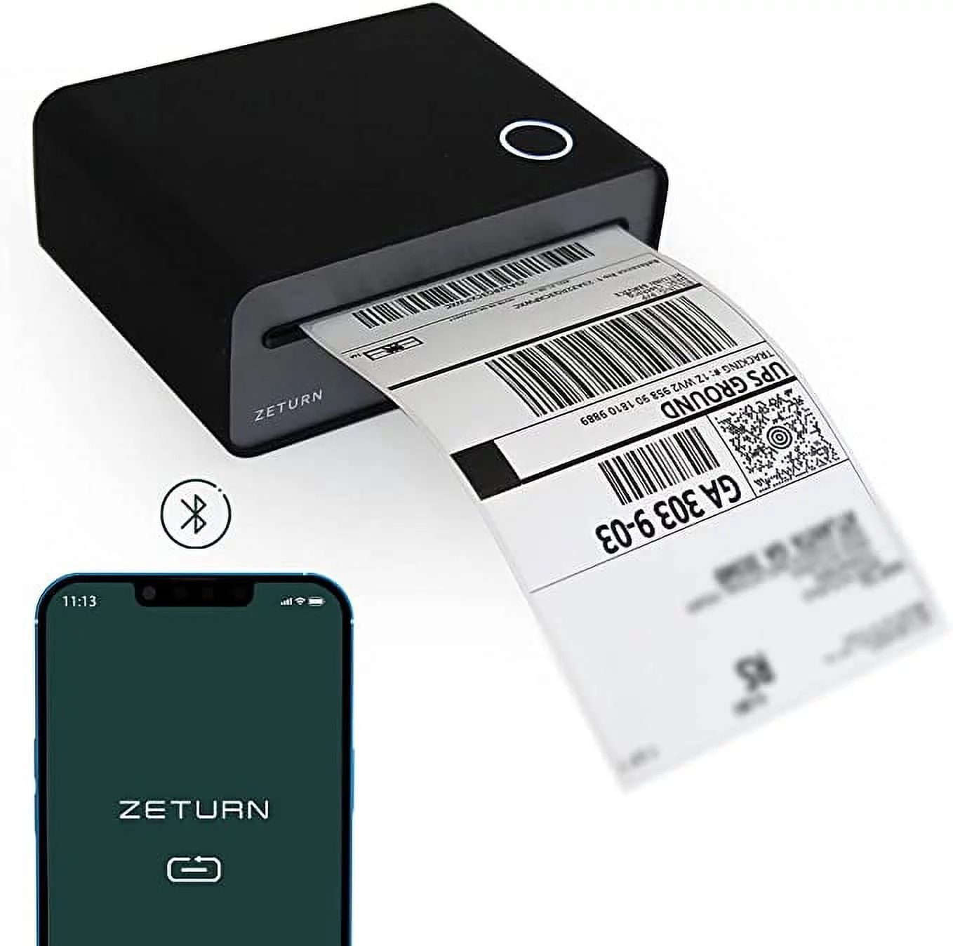 ZETURN Wireless Return Label Printer - Tiny Printer, Huge Returns - Small Compact Thermal Black P... | Walmart (US)
