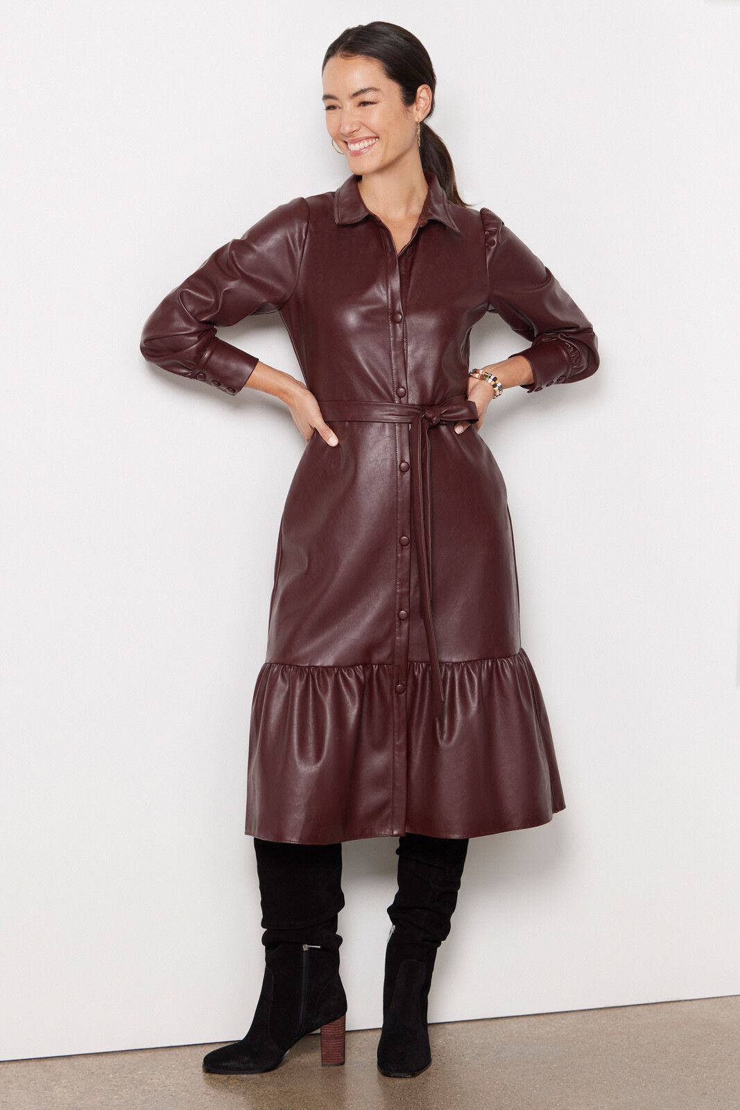 EVEREVE Isabella Faux Leather Dress | EVEREVE | Evereve