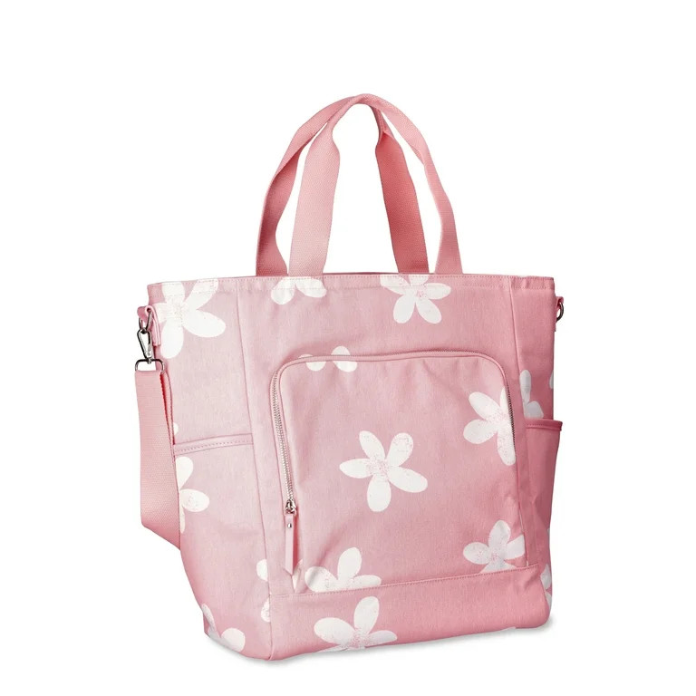 No Boundaries Women's Beach Cooler Tote Bag Mystic Coral Daisy Stamp - Walmart.com | Walmart (US)