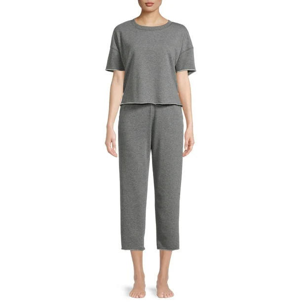 Secret Treasures Women's and Women's Plus Sleep Top and Pants, 2-Piece - Walmart.com | Walmart (US)