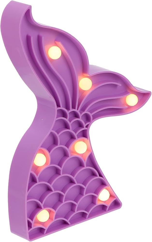 jojofuny Modeling Lamp Kids Mermaid Bedroom Decor Light up Mermaid Tail Bedroom Nightlight Ocean ... | Amazon (US)