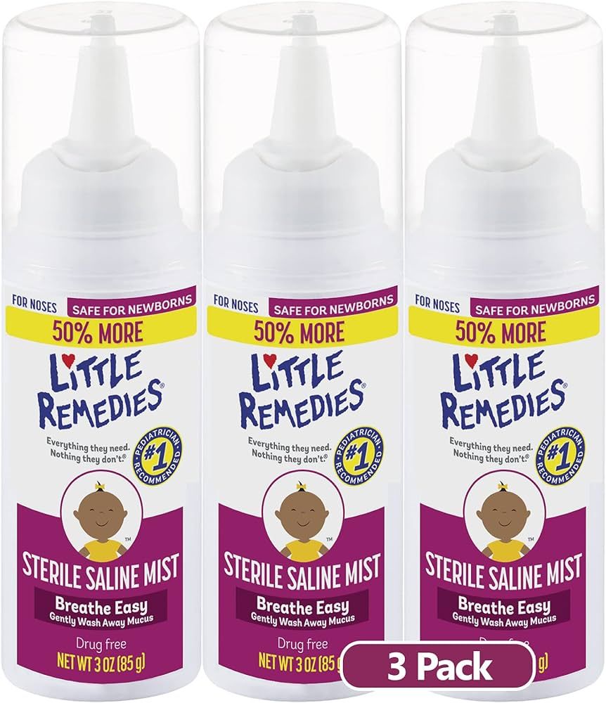 Little Remedies Sterile Saline Nasal Mist, 3 oz, Pack of 3 | Amazon (US)