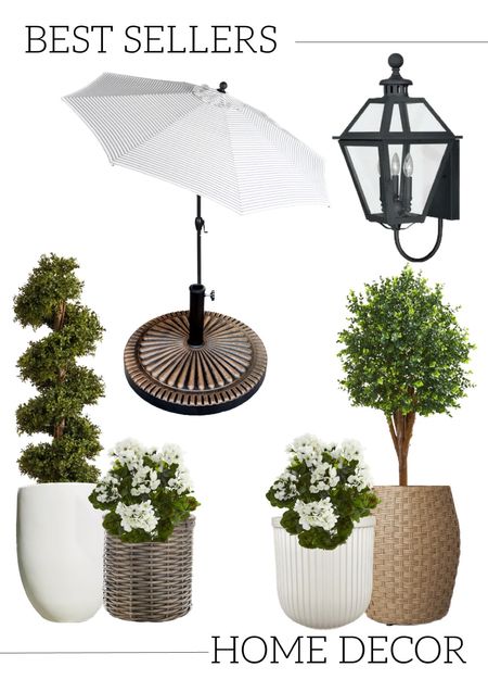 Best sellers this week in home decor and accessories spring front porch front door decor spiral boxwood topiary eucalyptus tree basket planter white stone concrete planter umbrella heavy stand outdoor lantern lighting wall sconce 

#LTKSeasonal #LTKhome #LTKFind