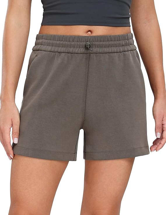 Colorfulkoala Women's High Waisted Ultra Soft Athletic Sweat Shorts Casual Summer Lounge Pants wi... | Amazon (US)